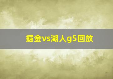 掘金vs湖人g5回放