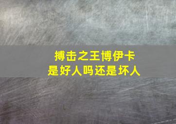 搏击之王博伊卡是好人吗还是坏人