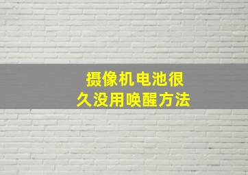 摄像机电池很久没用唤醒方法