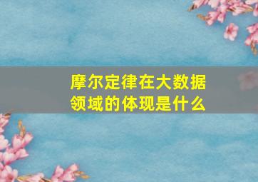 摩尔定律在大数据领域的体现是什么