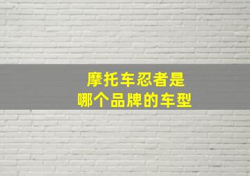 摩托车忍者是哪个品牌的车型