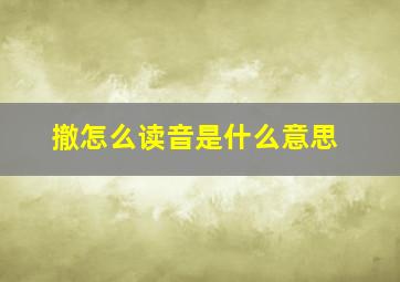 撤怎么读音是什么意思