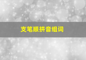 支笔顺拼音组词