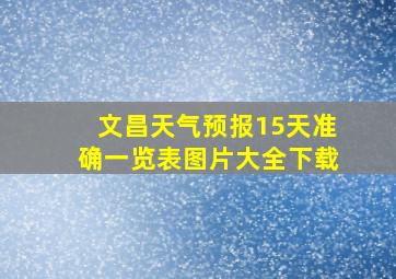 文昌天气预报15天准确一览表图片大全下载