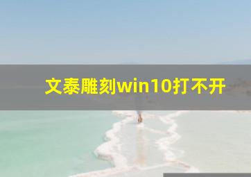 文泰雕刻win10打不开