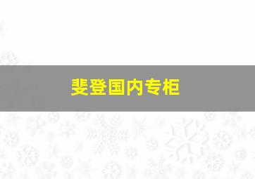 斐登国内专柜