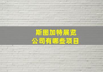 斯图加特展览公司有哪些项目