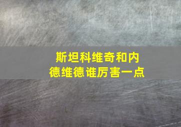 斯坦科维奇和内德维德谁厉害一点