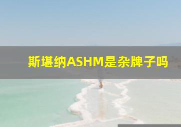 斯堪纳ASHM是杂牌子吗