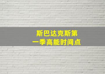 斯巴达克斯第一季高能时间点