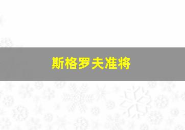 斯格罗夫准将