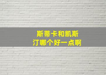 斯蒂卡和凯斯汀哪个好一点啊