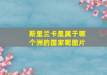 斯里兰卡是属于哪个洲的国家呢图片