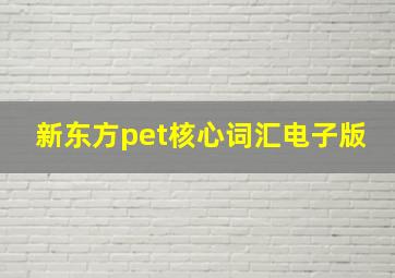 新东方pet核心词汇电子版