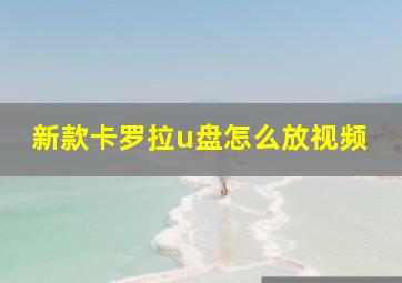 新款卡罗拉u盘怎么放视频