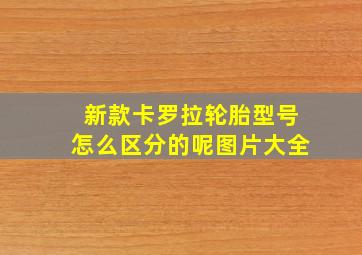 新款卡罗拉轮胎型号怎么区分的呢图片大全