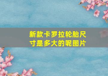 新款卡罗拉轮胎尺寸是多大的呢图片