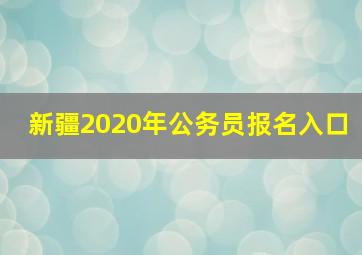 新疆2020年公务员报名入口