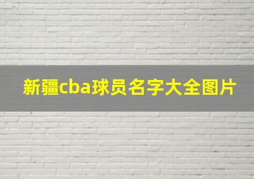 新疆cba球员名字大全图片