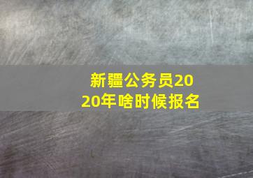 新疆公务员2020年啥时候报名