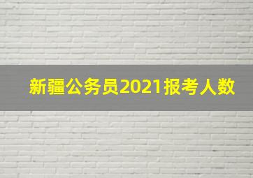 新疆公务员2021报考人数