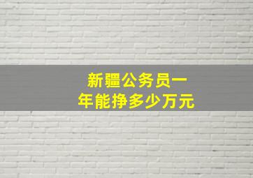 新疆公务员一年能挣多少万元