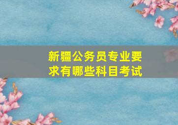 新疆公务员专业要求有哪些科目考试