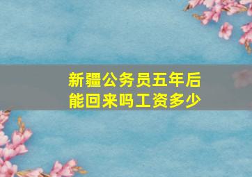 新疆公务员五年后能回来吗工资多少