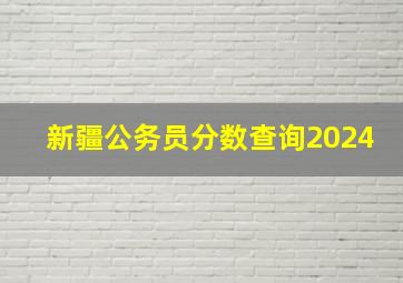 新疆公务员分数查询2024