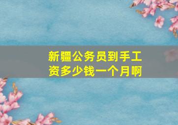 新疆公务员到手工资多少钱一个月啊