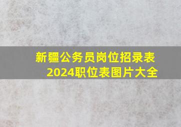 新疆公务员岗位招录表2024职位表图片大全