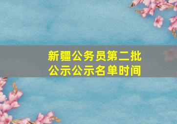 新疆公务员第二批公示公示名单时间