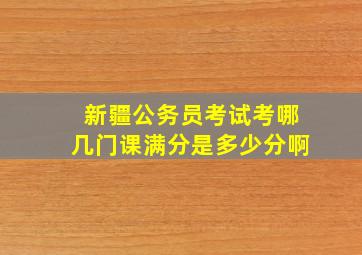 新疆公务员考试考哪几门课满分是多少分啊