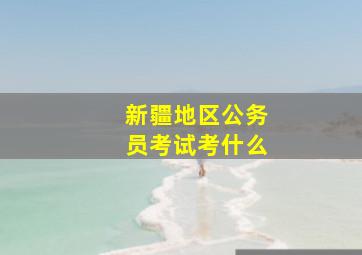 新疆地区公务员考试考什么