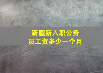 新疆新入职公务员工资多少一个月