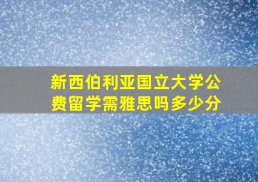 新西伯利亚国立大学公费留学需雅思吗多少分