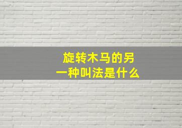 旋转木马的另一种叫法是什么