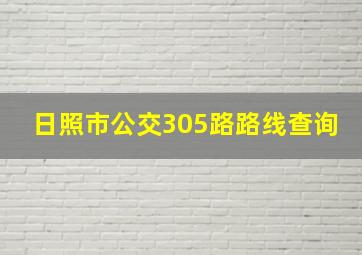 日照市公交305路路线查询