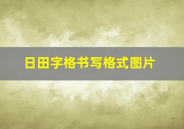 日田字格书写格式图片