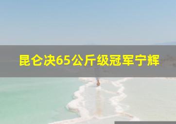 昆仑决65公斤级冠军宁辉