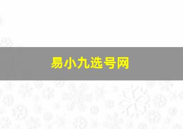 易小九选号网