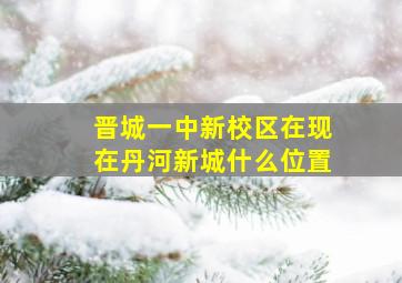 晋城一中新校区在现在丹河新城什么位置