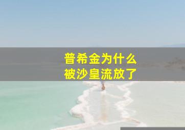 普希金为什么被沙皇流放了