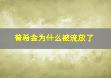 普希金为什么被流放了