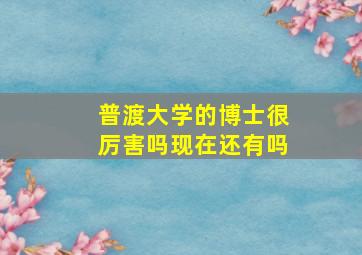 普渡大学的博士很厉害吗现在还有吗