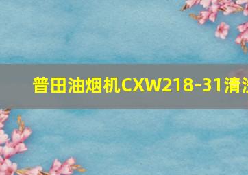 普田油烟机CXW218-31清洗