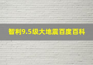 智利9.5级大地震百度百科