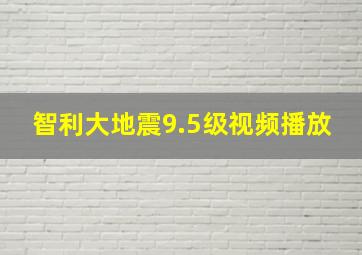 智利大地震9.5级视频播放