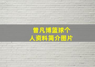 曾凡博篮球个人资料简介图片