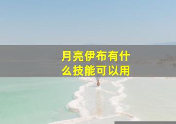 月亮伊布有什么技能可以用